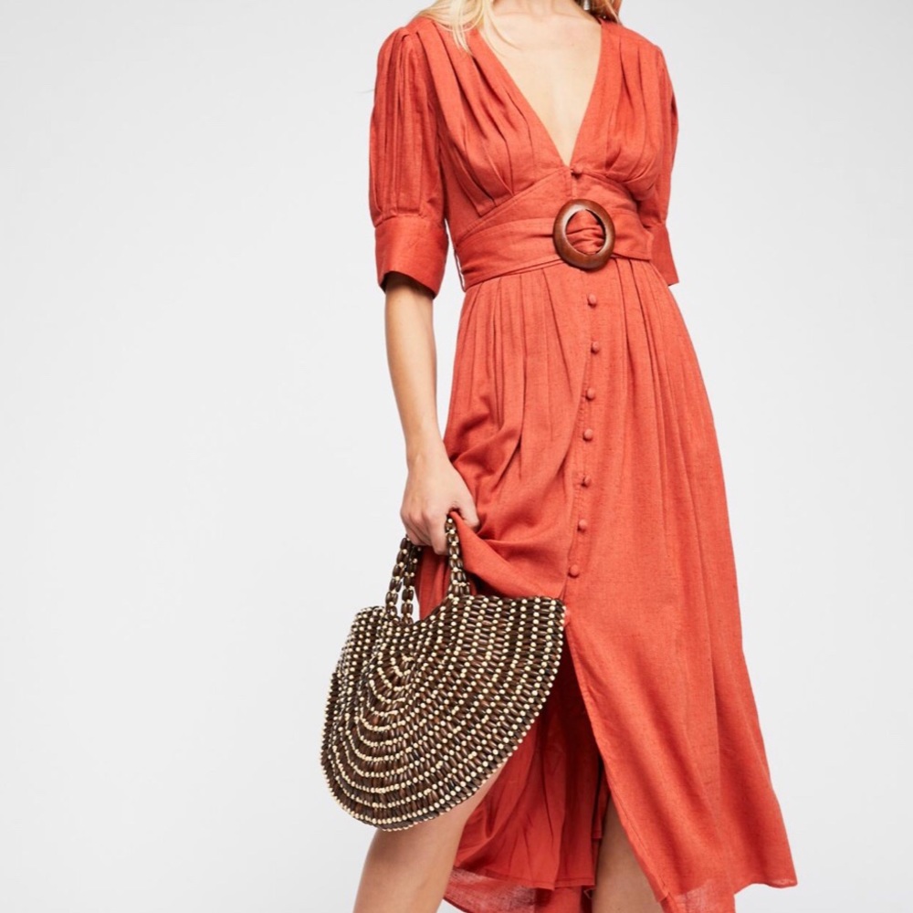 Free People “Heart This “ midi dress size small